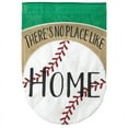 thumbnail image 1 of There's No Place Like Home White Baseball 19 x 13 Small Polyester Outdoor Hanging Garden Flag, 1 of 1