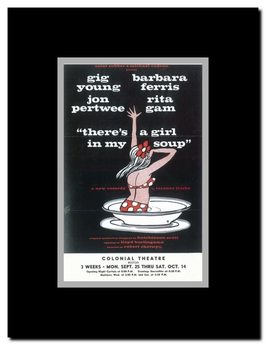 There's a Girl In My Soup (Broadway) Framed Movie Poster