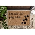 thumbnail image 1 of There's like a lot of dogs in here! | Funny Doormat | Welcome Mat | Funny Door Mat | Funny Gift | Home Doormat | Paw Prints, 1 of 2