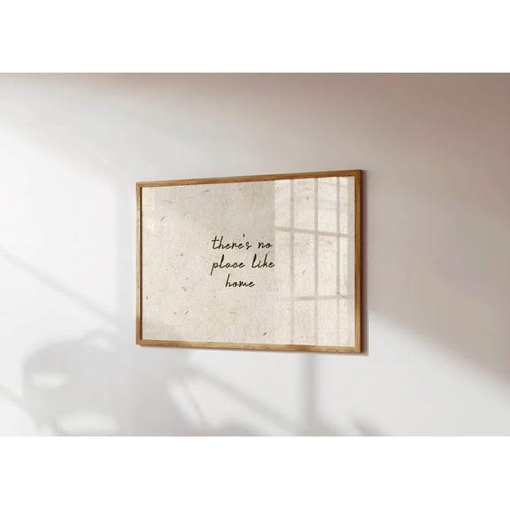 Theres No Place Like Home Hand Drawn Typography Neutral Home Decor, Unframed Poster