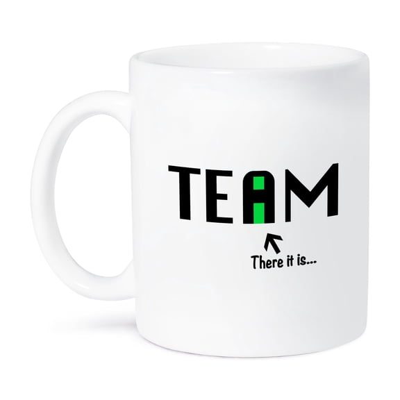 3dRose, THERES THE I IN TEAM, 11oz Mug