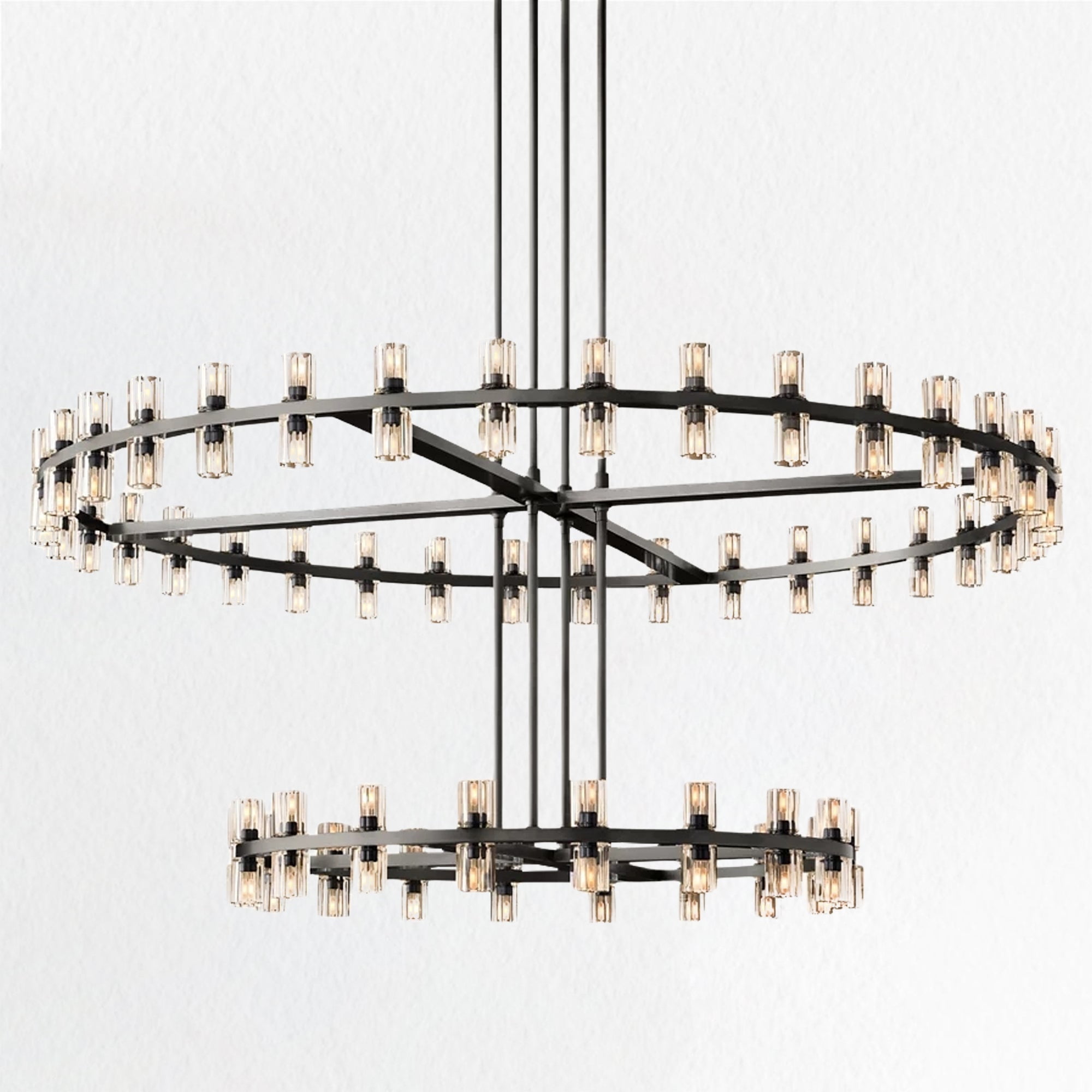 Theresa Crystal Modern Chandelier , Stainless Steel , Precision Cut K9