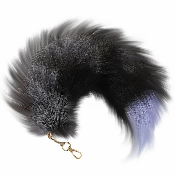Therian Faux Fur Fox Tail Keychain - Furry Tassel Pendant for Women's Cosplay Accessories, Toys, Keyrings, Jewelry Prop Fox Tail Pendant 1
