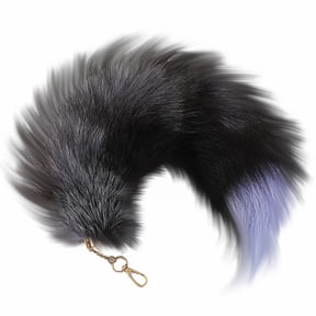Therian Faux Fur Fox Tail Keychain - Furry Tassel Pendant for Women's Cosplay Accessories, Toys, Keyrings, Jewelry Prop Fox Tail Pendant 1