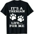thumbnail image 1 of Therian Life Paw Print Otherkin Wolfkin Unisex Novelty Short Sleeve T-Shirt, 1 of 6