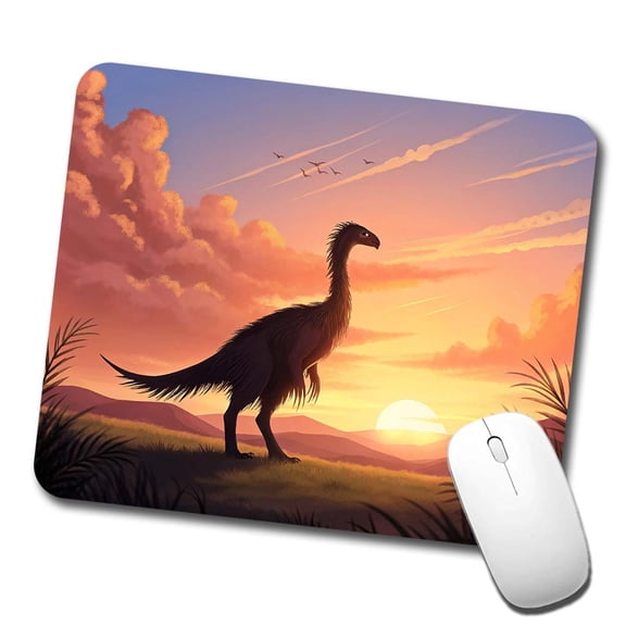 Therizinosaurus Sunset Mouse Pad Low Profile Gaming Mat