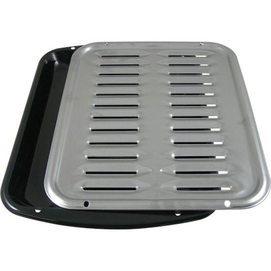 Therm Pacific 6040002 Broiler Pan in Porcelain with Polished Chrome,10 Pack -NEW