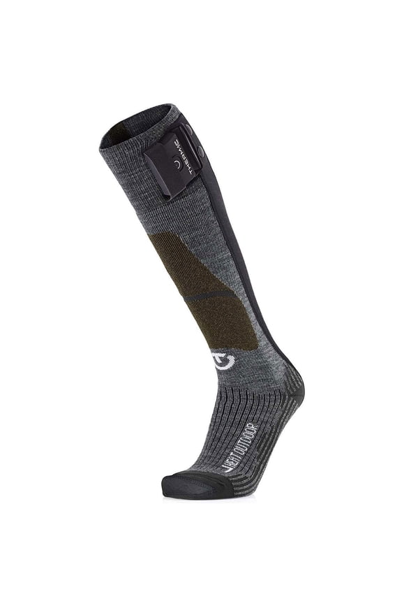 Unisex Powersocks Heat Fusion Outdoor Black Socks, Size: 39-41