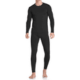 thumbnail image 1 of Therma Pro Mens Fleece Lined Thermal Top & Bottom Underwear Set, Long Johns Base Layer Ultra-Soft, Black, Medium, 1 of 6