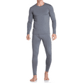 thumbnail image 1 of Therma Pro Mens Fleece Lined Thermal Top & Bottom Underwear Set, Long Johns Base Layer Ultra-Soft, Charcoal Gray, 2X-Large, 1 of 6