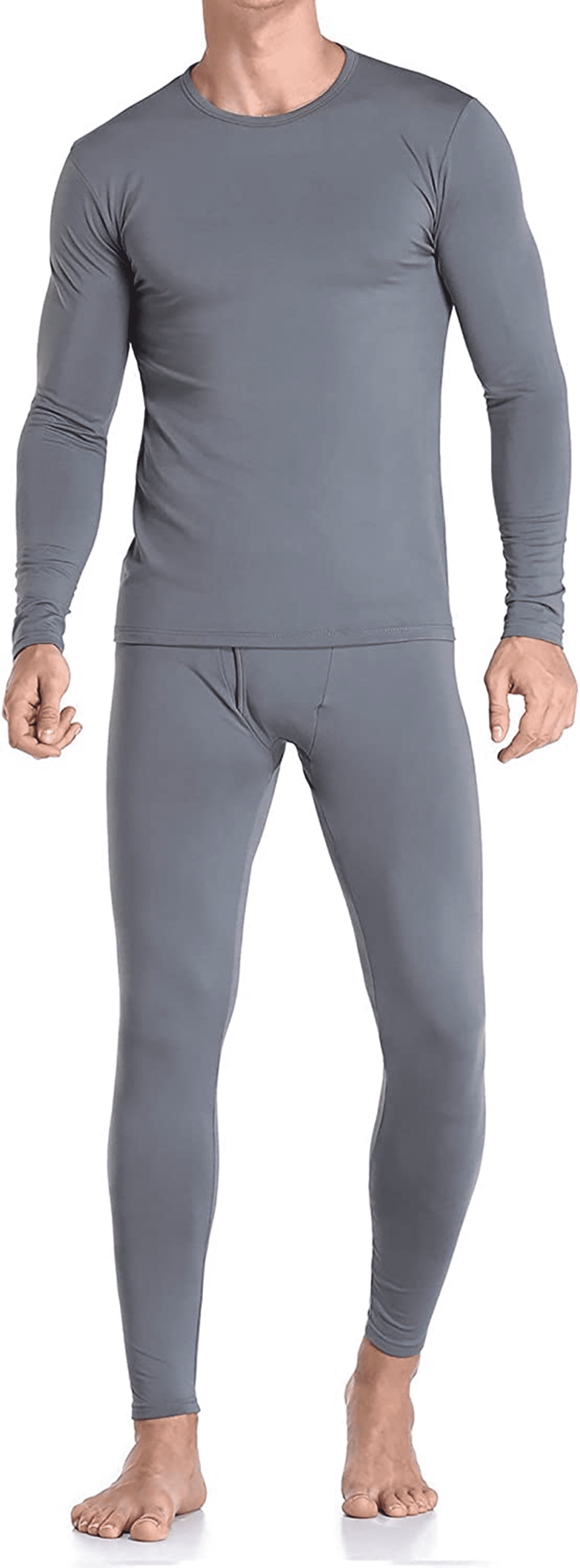 Hombres Forro Polar Térmico Long Johns Manga Larga Top Bottom Ropa - Foto 4