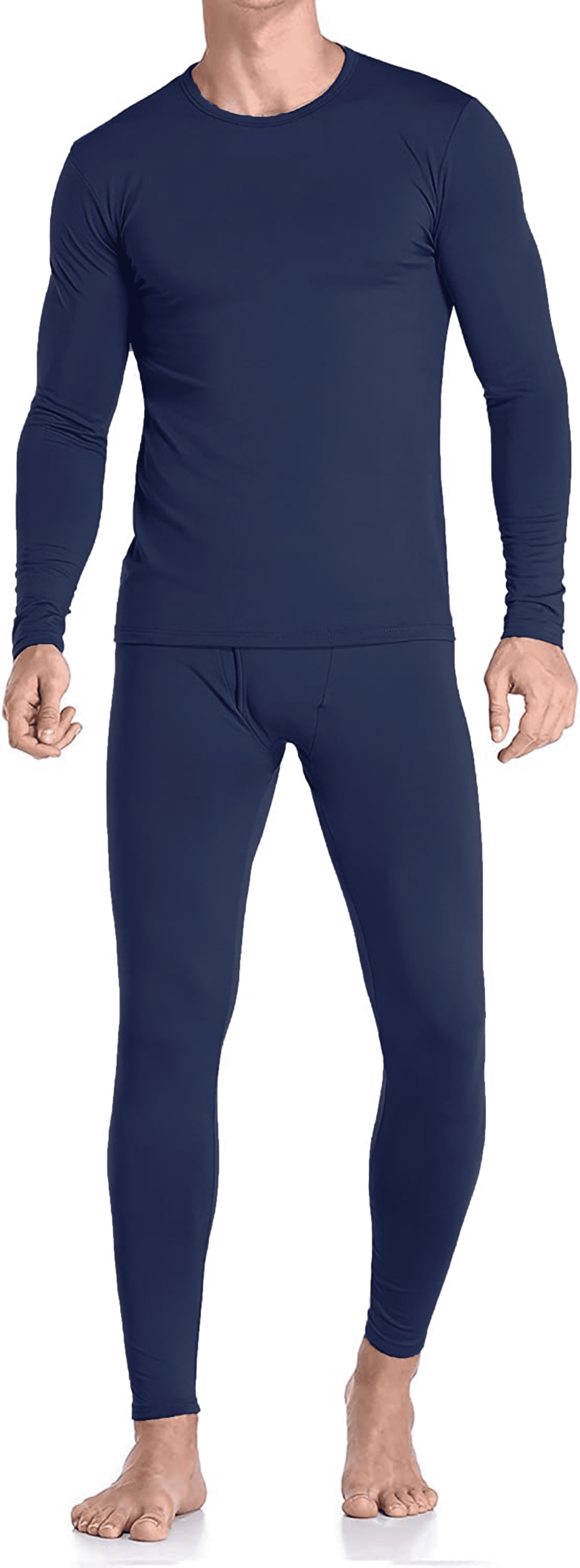 Therma Pro Mens Fleece Lined Thermal Top & Bottom Underwear Set, Long