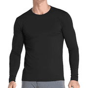 Therma Pro Thermal Shirt for Men Long Sleeve Thermal Compression Tops for Men Base Layer Cold Weather , Black, Large