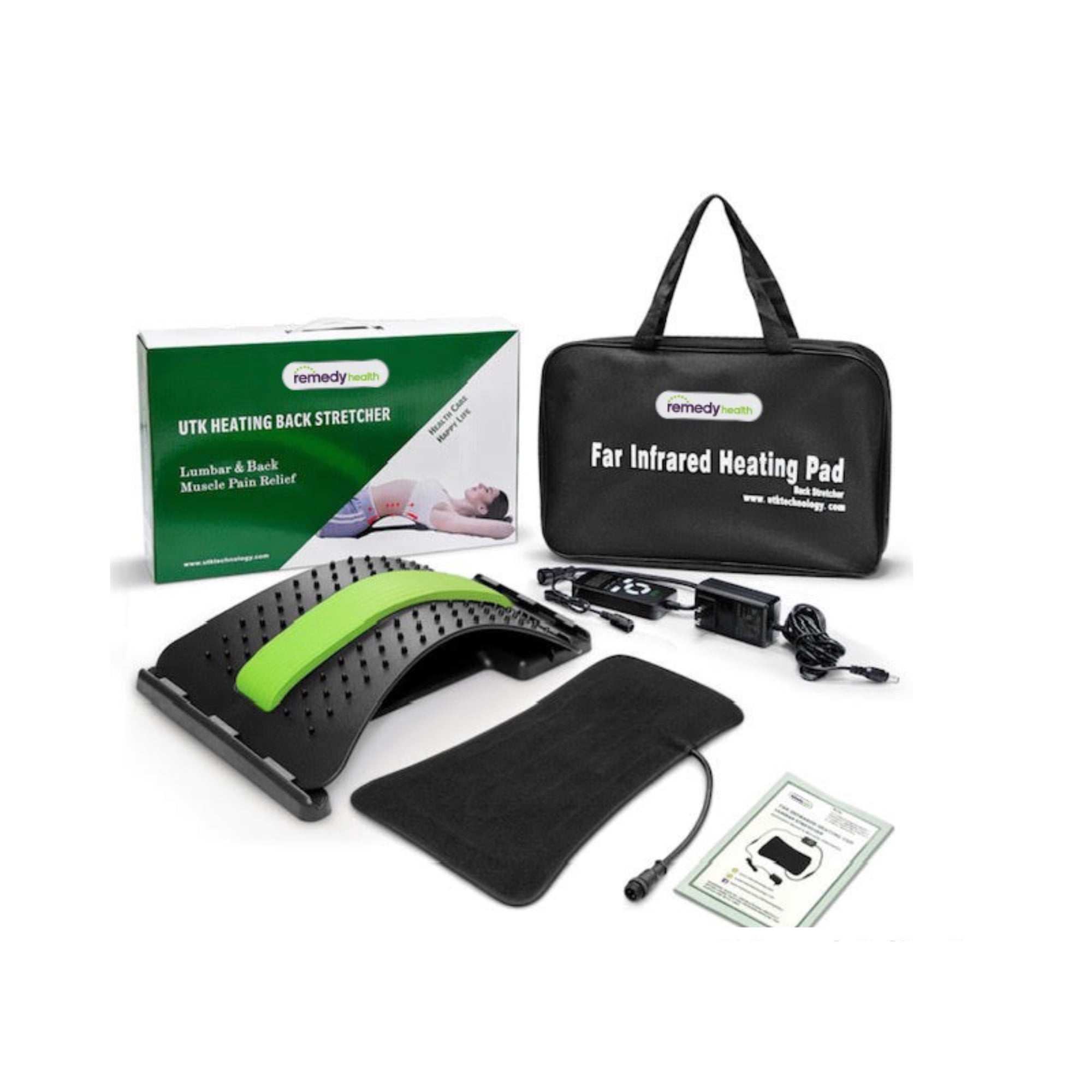 ThermaStretch Back Stretcher with Infared Heating Pad for Low Back