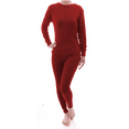 thumbnail image 1 of Therma Tek Women's 100% Cotton Light Weight Waffle Knit Thermal Top & Bottom Long John Underwear Set, 1 of 5