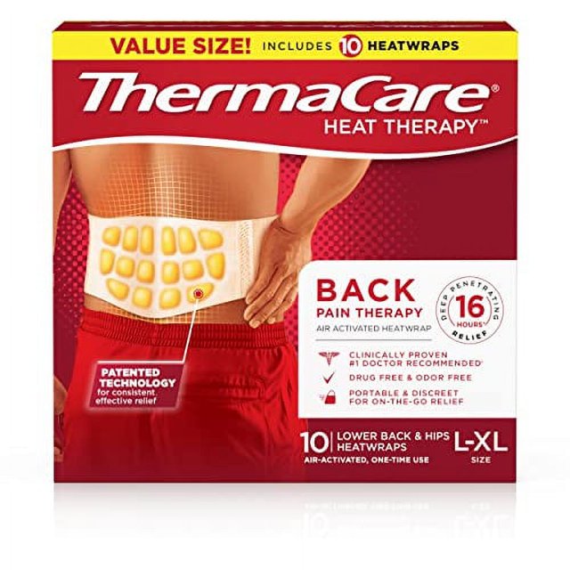ThermaCare Advanced Back Therapy HeatWraps, Disposable Heat Therapy