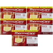 ThermaCare Back Pain Therapy Lower Back & Hip Large/X-Large Pain Relief Heat Wraps, 3 Count - 5 Pack