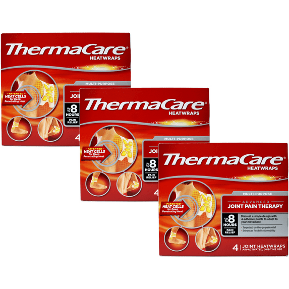 ThermaCare Heatwraps 8 Hour Advanced Join Pain Therapy 4 Each Pack of 3