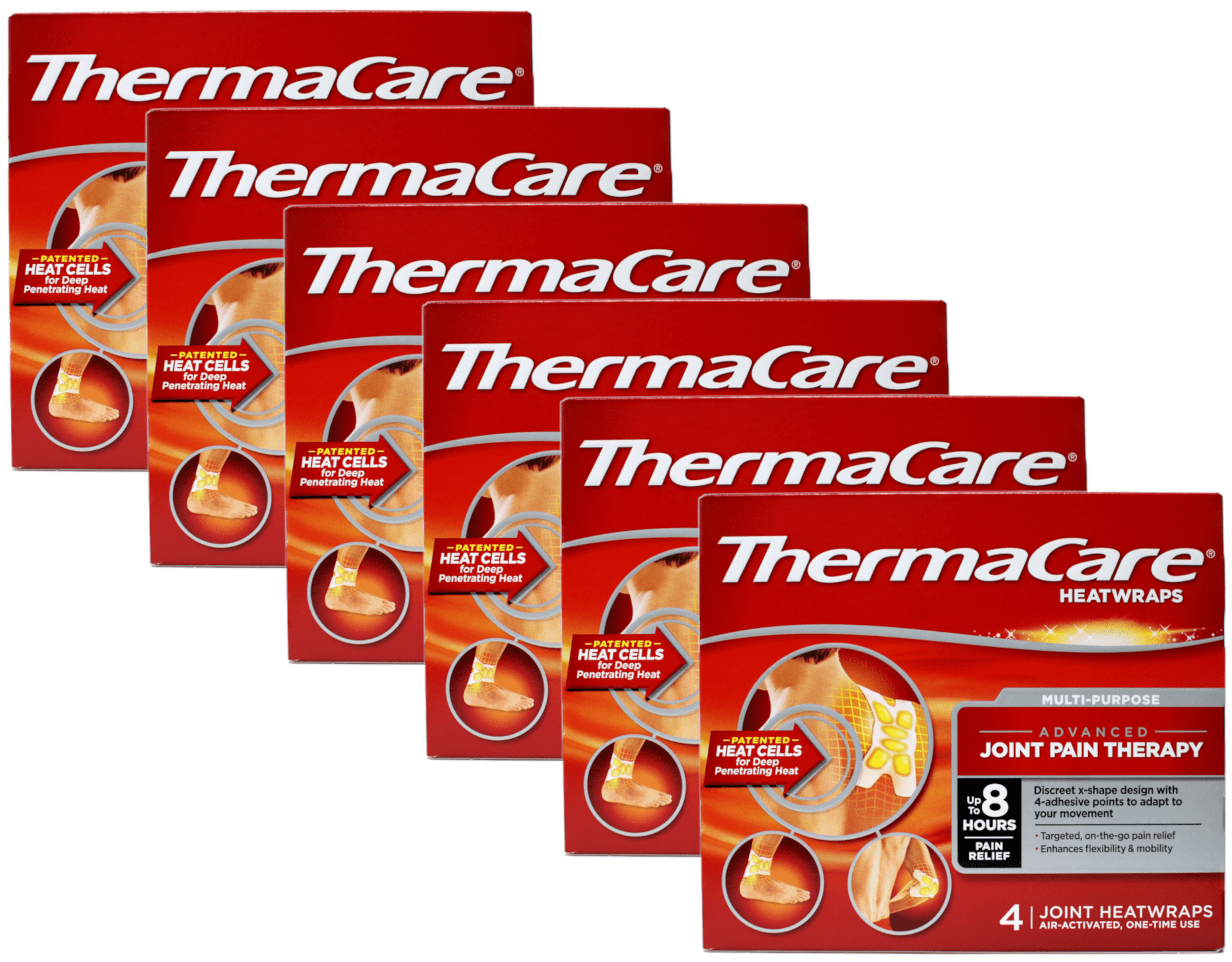 ThermaCare Advanced Joint Pain Therapy Heat Wraps 8 Hour Relief, 4 Each