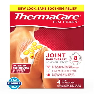 ThermaCare Joint Pain Therapy Heat Wraps, Pain Relief Patches, 4 Ct