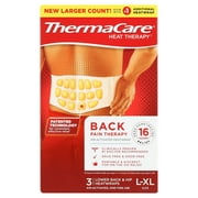 ThermaCare Lower Back & Hip Pain Relief Heat Wraps, Large/Extra-Large, 3 Ct