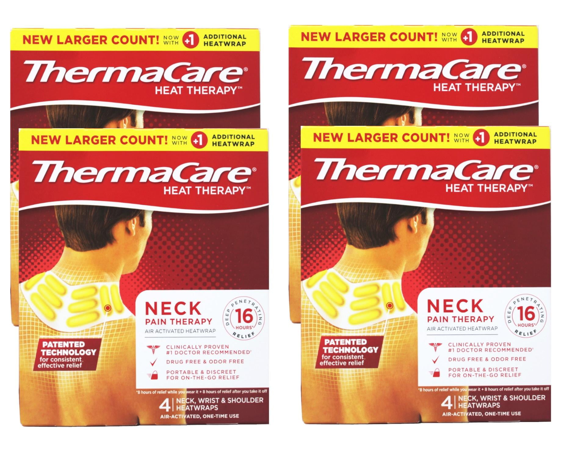 ThermaCare Neck Pain Therapy, Shoulder, and Wrist Pain Relief Patches, Heat Wraps, 4 Count 4
