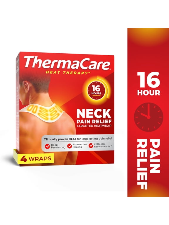 Heat Wraps for Neck, Shoulder, and Wrist Pain Relief - 4 Count