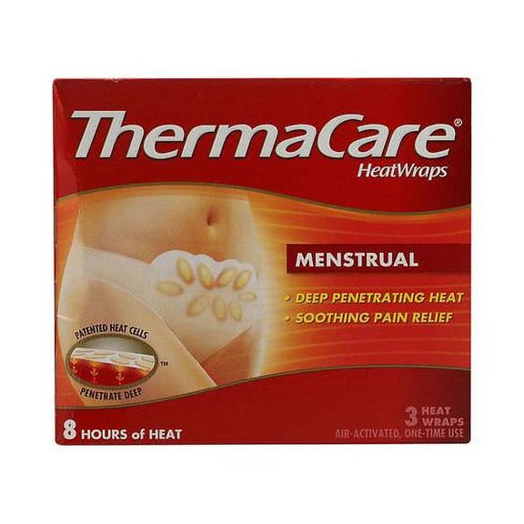 ThermaCare Therapeutic Heat Wraps, Menstrual Cramp Relief - 3 Each