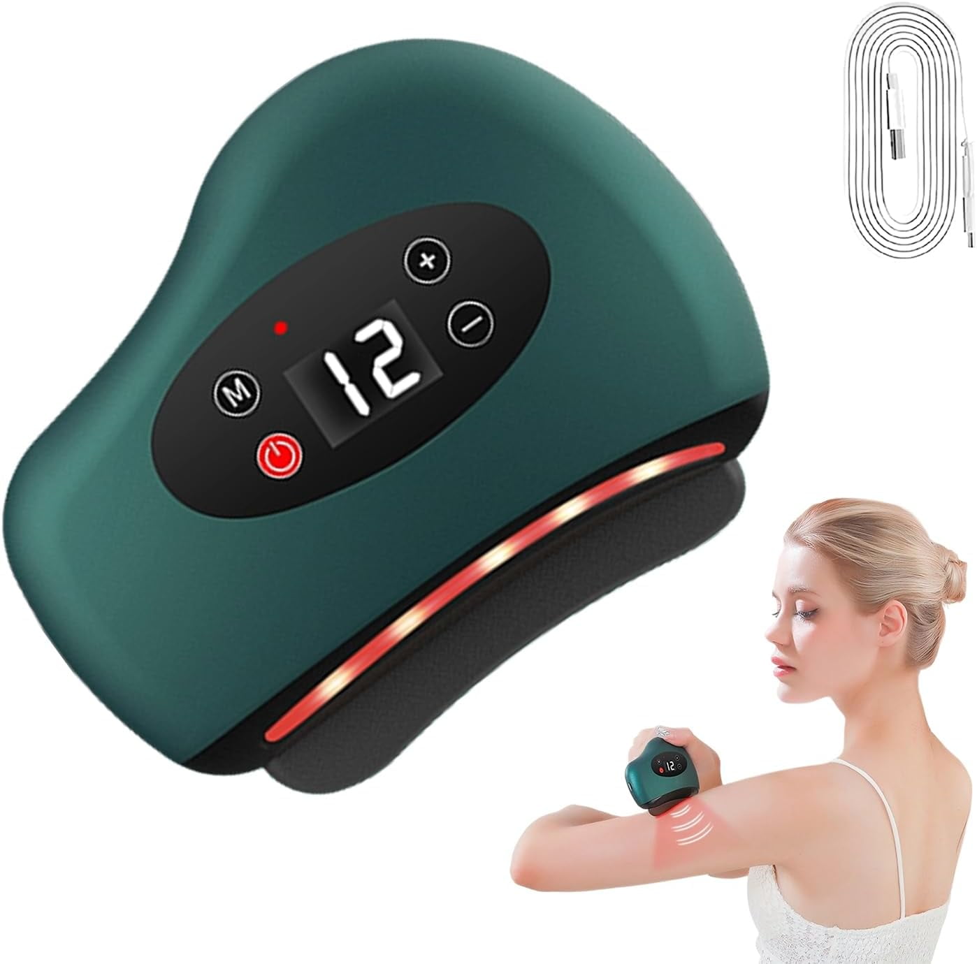 ThermaEdge Foot Scraper, 3-in-1 Heated Scraping Massager with Red Light ...