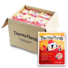 ThermaHands Preminum Hand Warmers [50 Packs] - Air-Activated, Convenient, Safe, Natural, Odorless, Long Lasting Warmers