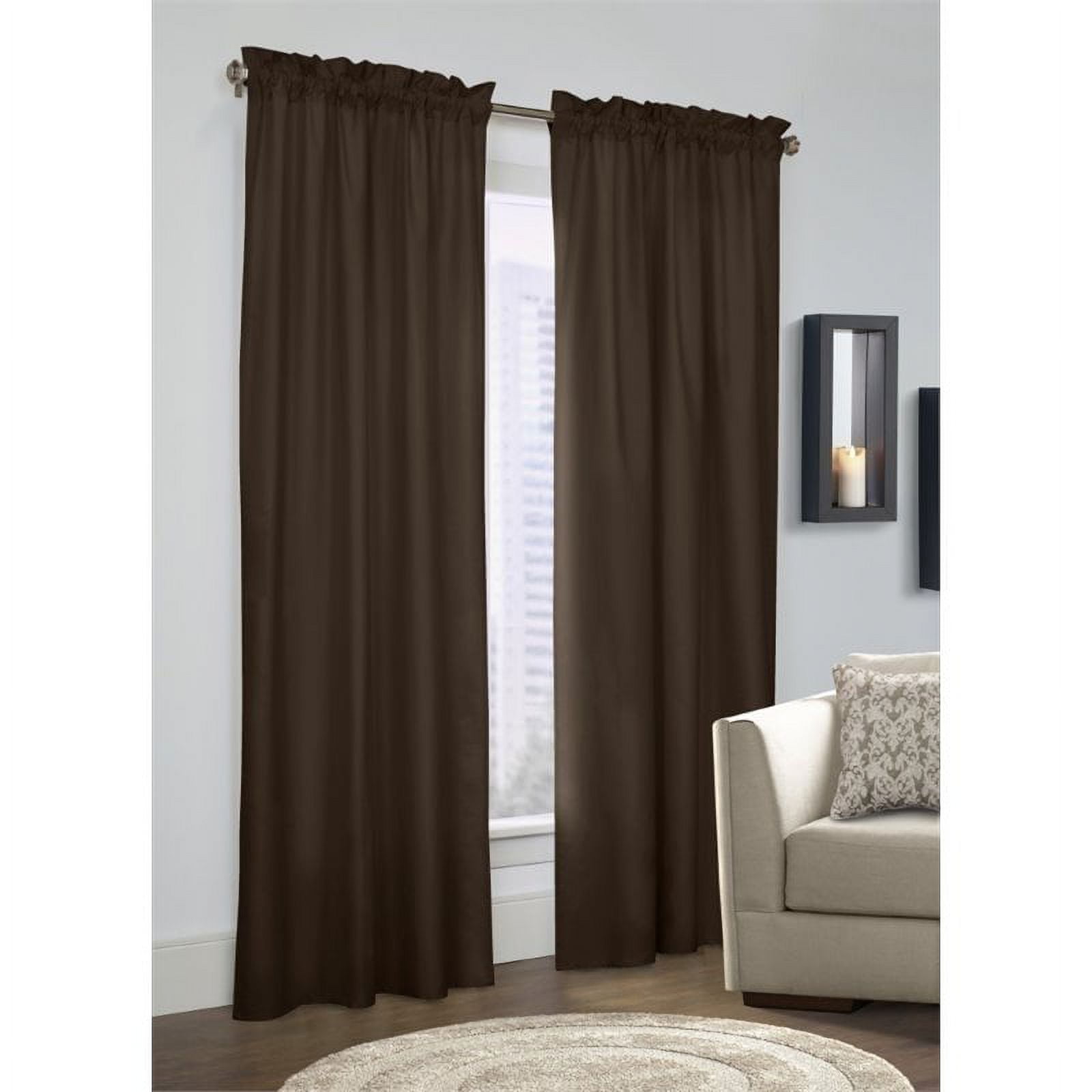 THERMALOGIC Prescott Sage Polyester Solid 80 In. W X 63 In. L Rod Pocket Indoor Room Darkening Curtain 5 Piece Set 71160714 814196