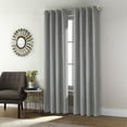 thumbnail image 1 of Thermaplus Shadow Grommet Curtain Panel Window Dressing 52 x 95 in Grey, 1 of 3