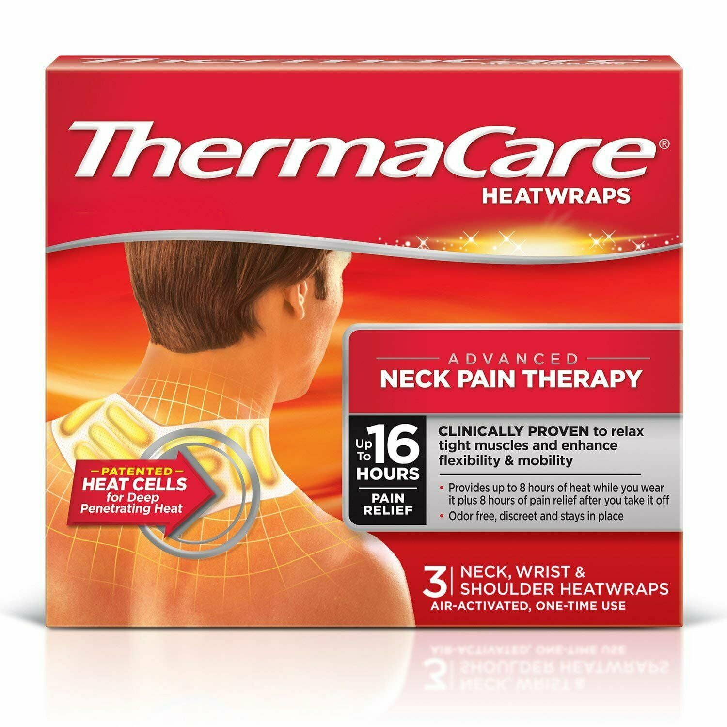 Thermacare Heatwraps Advanced Air-Activated Neck Pain Therapy