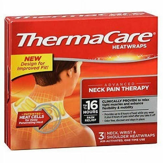 Thermacare Heatwraps Advanced Air-Activated Neck Pain Therapy Relief, 3Ct, 8-Pack
