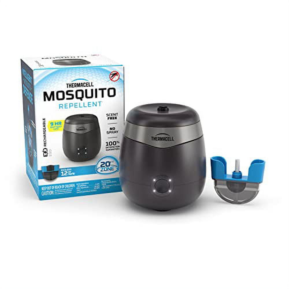 Thermacell ESeries Rechargeable Mosquito Repeller with 20' Mosquito Protection Zone; Up To 9Hr