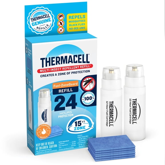 Thermacell Fuel-ZoneGuard Fuel Powered Mosquito & Multi-Insect Repellent 24-Hr Refill Pack