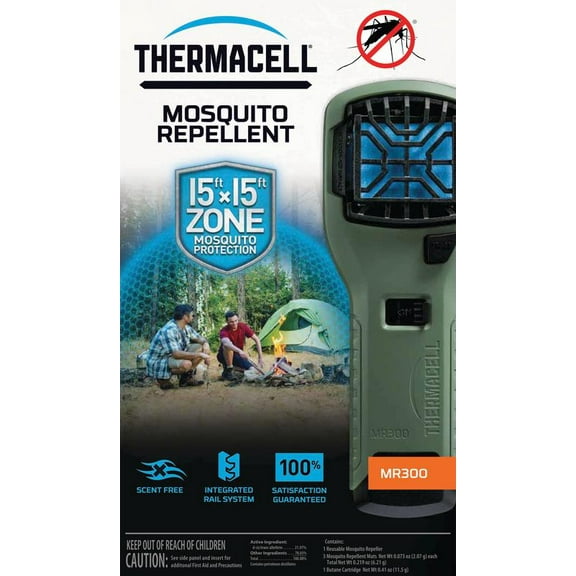 Thermacell MR300 Mosquito Repeller, Olive, 12-Hour Protection