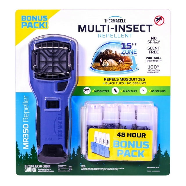 Thermacell MR350 Repeller MultiInsect Repellent with 48 Hour Bonus Pack