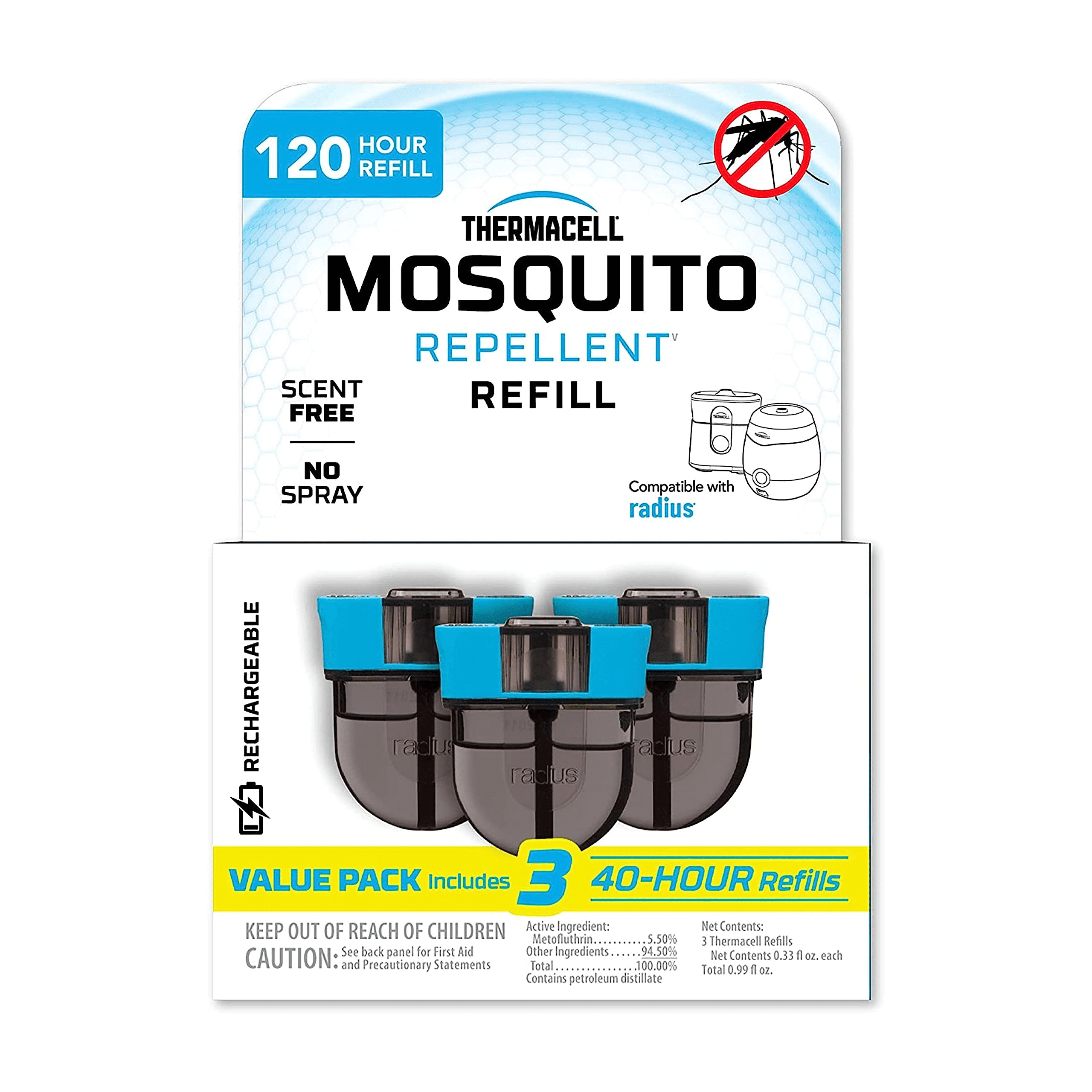 Thermacell Mosquito Rechargeable Repeller Refills; Compatible with