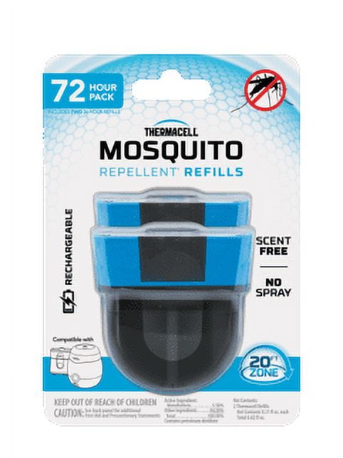 Thermacell Outdoor Mosquito Repellent System, 72-Hour Rechargeable Refill with 20-Foot Protection Radius