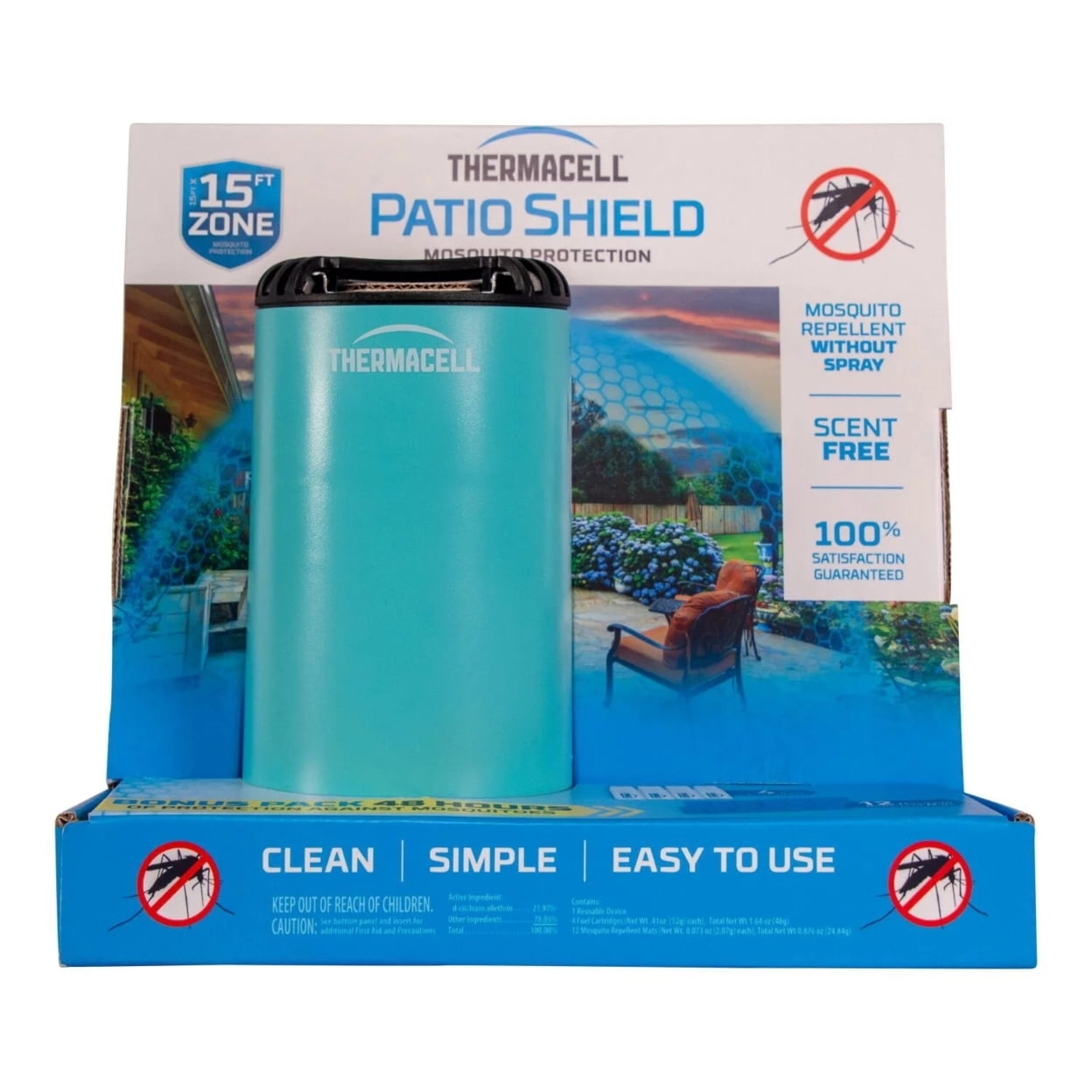 Thermacell Patio Shield Portable Mosquito Repeller with Repellent Mats