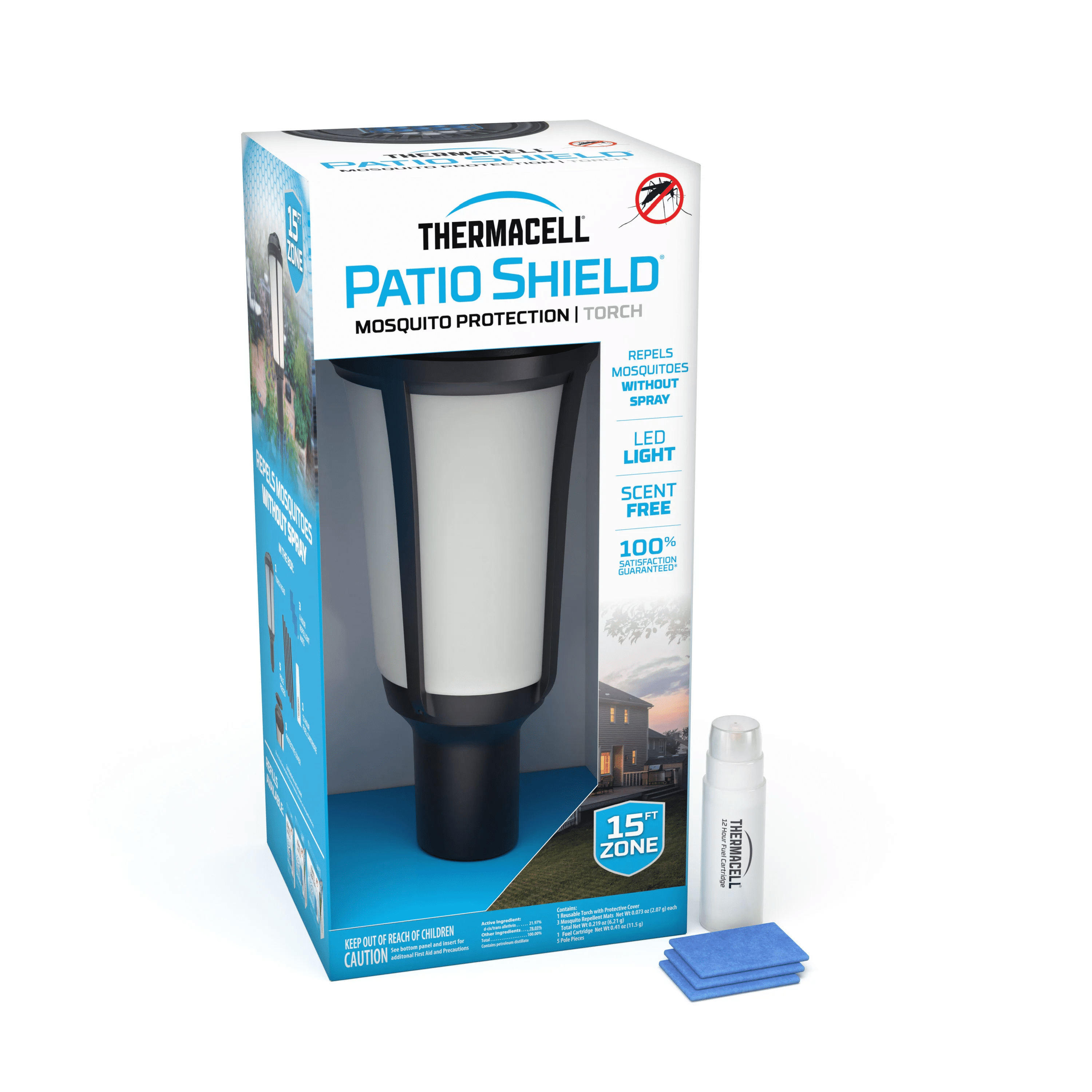 Thermacell Patio Shield Torch Mosquito Repeller with 12-Hour Refill and