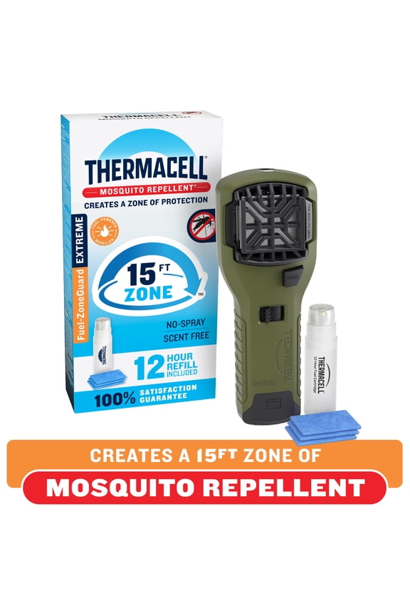 Fuel-ZoneGuard Extreme Fuel Powered Mosquito Repeller with 12-Hr Refill, Green