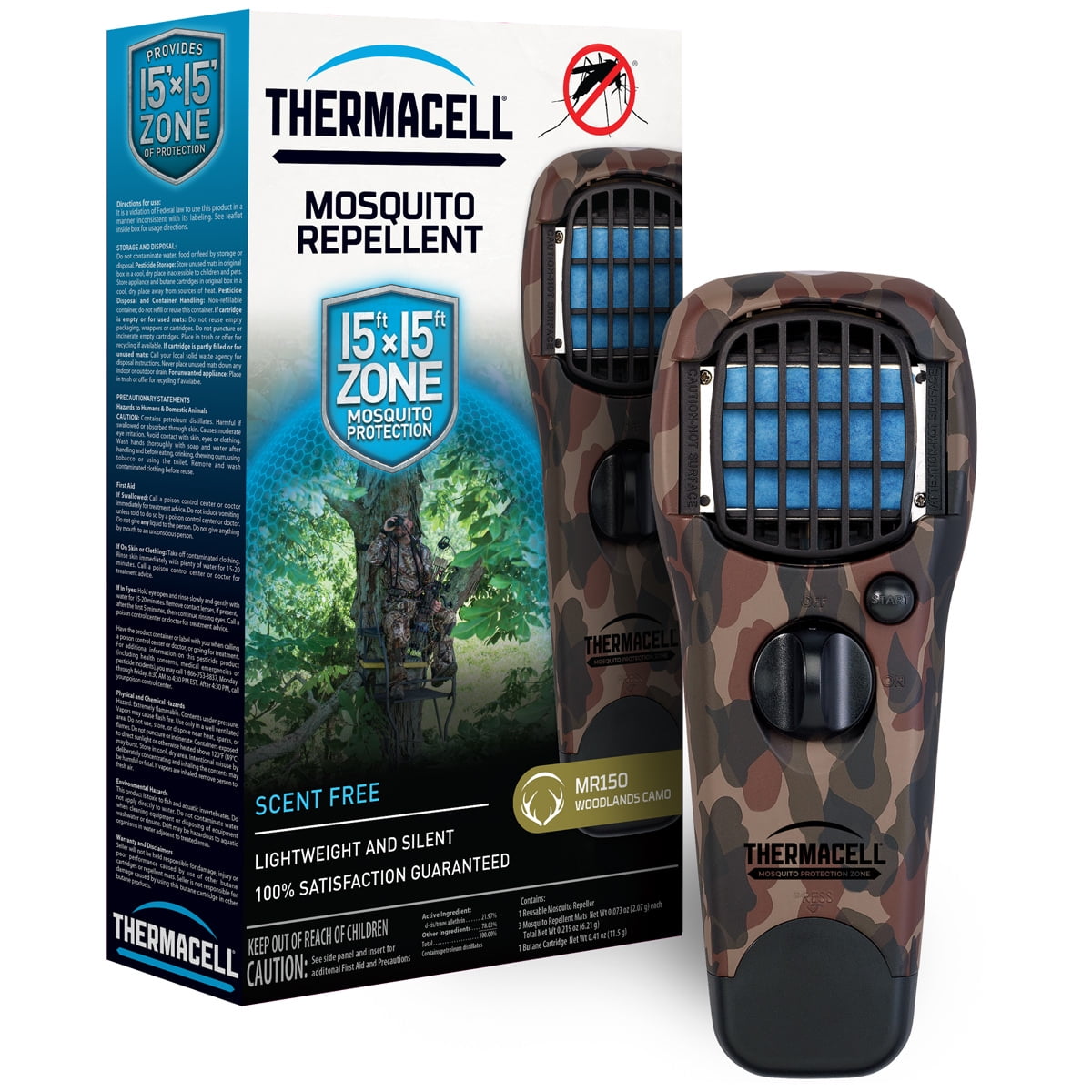 Thermacell Portable Mosquito Repeller, Woodland Camo, 12Hr Protection