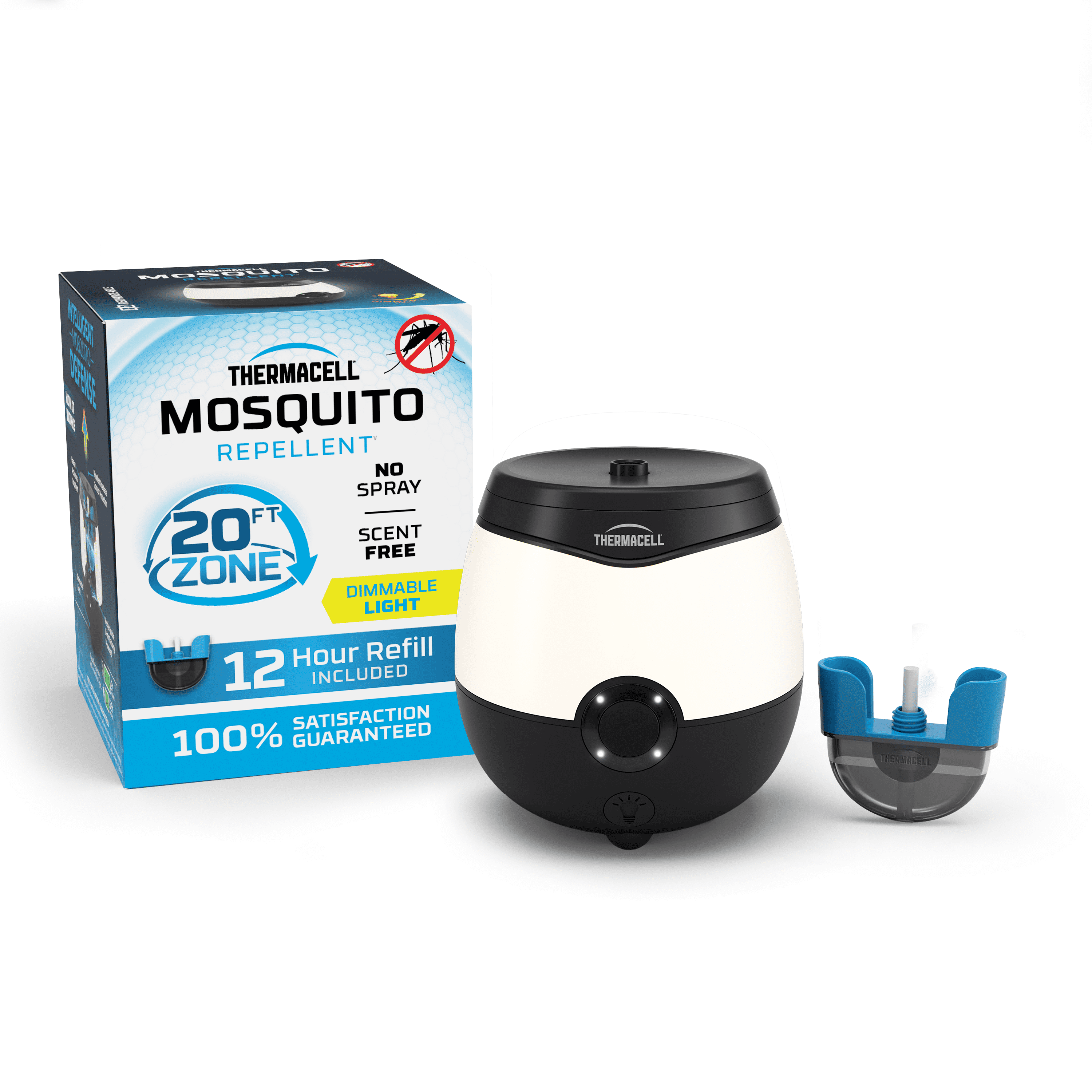 Thermacell Electric Mosquito Repellent Diffuser with Dimmable Light, 12 ...