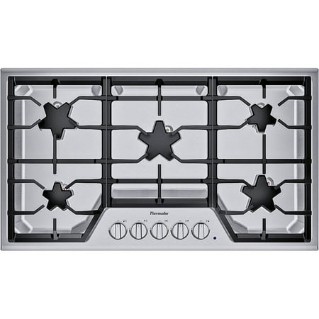Thermador - Masterpiece 36" Built-In Gas Cooktop with 5 Star Burners - Stainless steel