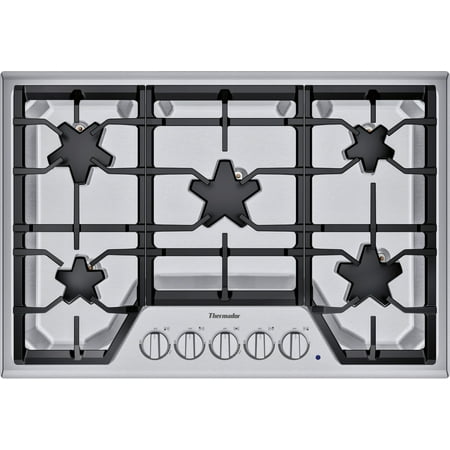 Thermador - Masterpiece 30" Built-In Gas Cooktop with 5 Star Burners and ExtraLow Select - Stainless steel