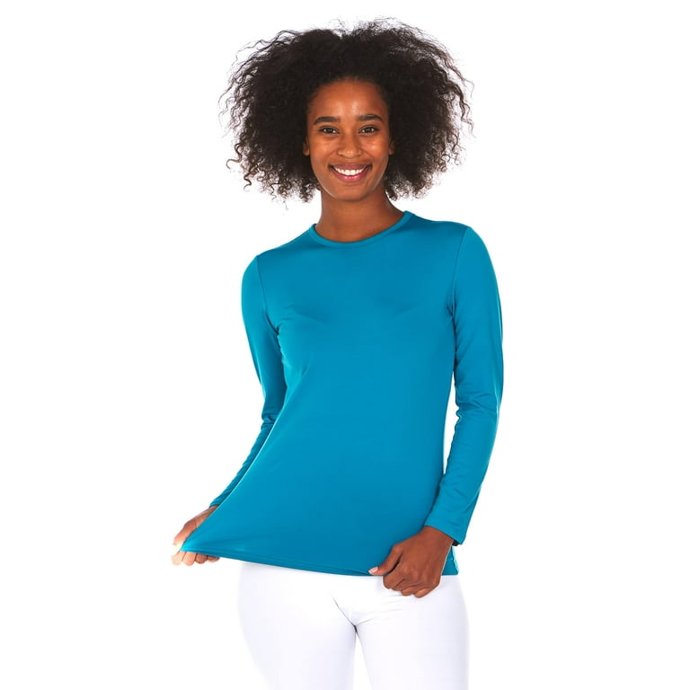 Thermajane Thermal Shirts for Women Long Sleeve Winter Tops Women (Teal,  3X-Large) 