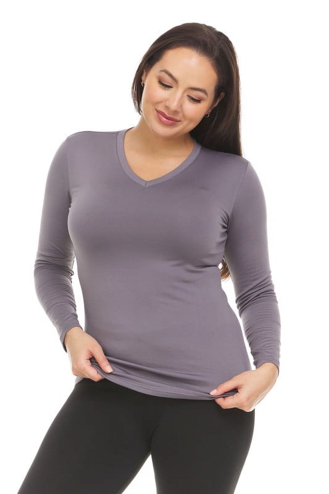 Thermajane Thermal Shirts for Women Scoop Neck Long Sleeve Winter