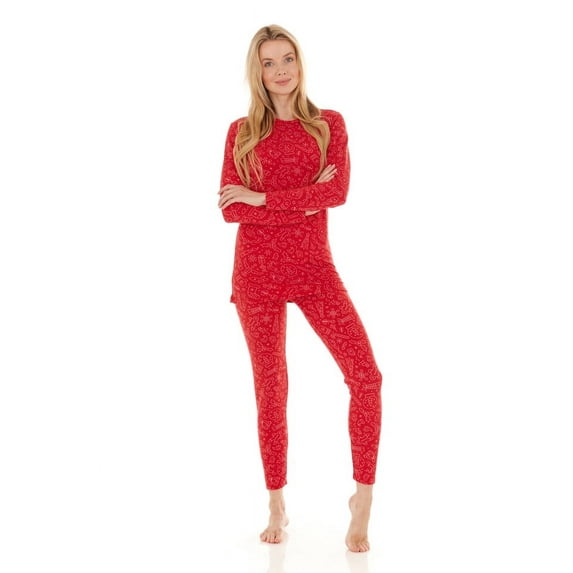 Thermajane Thermal Underwear for Women Crewneck Long Johns Set (XXS-3XL)
